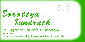 dorottya kundrath business card